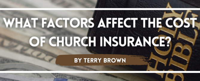 Close-up of a Bible on top of money, representing factors affecting church insurance costs