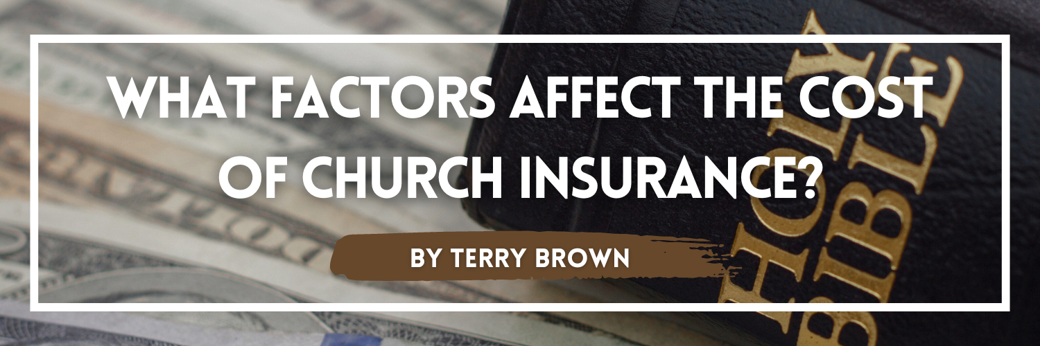 Close-up of a Bible on top of money, representing factors affecting church insurance costs